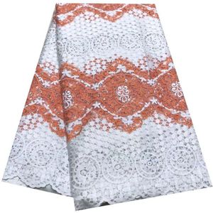 Afrikaanse kant Folk stijl Patroon 120-135 cm breedte stof voor Kleding en Mode verkocht door de 5Yard