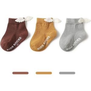 3 Paren/partij Baby Sokken Zoete Bloem Kant Baby Kids Ankle Sokken Anti-Slip Vloer Sokken Voor Jongen En meisjes Neonato Socken