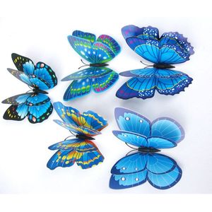 Decoratie Vintage 12x 3D Vlinder Muursticker Koelkast Magneet Room Decor Decal Applique Декор Дома Новый Год
