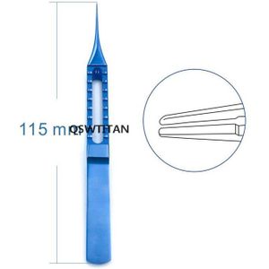 Oogheelkundige Tang 115Mm/85Mm/108Mm Met 6Mm Koppelverkoop Platform 0.3Mm Tips Platte Handvat tandheelkundige Pincet