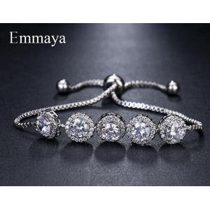 Emmaya Brand Charm Classic AAA Cubic Zirkoon Drie Kleuren Rondel Verstelbare Armbanden Voor Vrouw Wedding Party