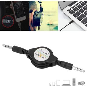 Intrekbare 3.5Mm Auto Aux Muziek Lijn Kabel Snoer Voor Tablet Mobiel MP3/4/5