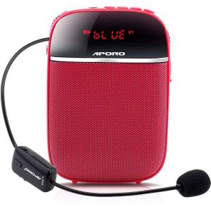 Draadloze Bluetooth Megafoon Draagbare 10W Voice Versterker Headset Microfoon Mini Draagbare Muziekspeler Voor Onderwijs