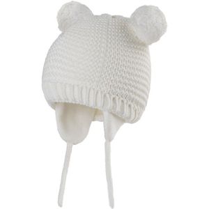 Baby Winter Warme Muts Peuter Effen Kleur Leuke Gebreide Muts Kinderen Beanie Cap Oorklep Oor Bescherming Motorkap Voor 12-24 Maanden Baby