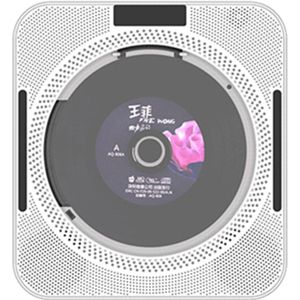 Draagbare Cd Speler Wandmontage Cd Muziekspeler Bluetooth Afstandsbediening Fm Radio Hifi Luidspreker Met Usb 3.5Mm Led screen