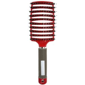 Meisjes Haar Hoofdhuid Massage Kam Haarborstel Varkenshaar Nylon Vrouwen Nat Krullend Ontwarren Haar Borstel Voor Salon Kappers Styling Tools