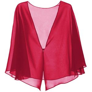 Vrouwen Chiffon Bolero Bridal Jacket Wedding Wraps Cape Avond Party Jurk Mantel Zomerjurk Uit Jas