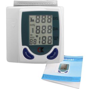 Draagbare Automatische Bloeddrukmeter Bloeddrukmeter Smart Automatische Lcd Digitale Pols Bp Pulse Tester Heart Beat Meter