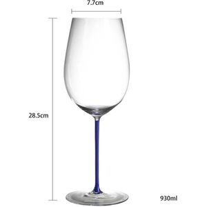 Grote capaciteit Europese kristal glas rode wijn glas zwarte bodem rode vierkante beker grote buik wijn cup 9000005- 9000013