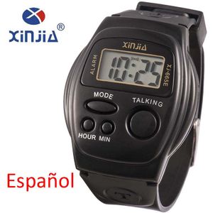 Eenvoudige Oude Mannen En Vrouwen Praten Horloge Spreken Spaans Blind Elektronische Digitale Sport Horloges Voor De Oudere
