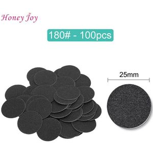 100Pcs Vervanging Schuurpapier Schijven 80 #120 #180 # Voor Elektrische Voet File Hard Skin Eelt Remover Pedicure gereedschap