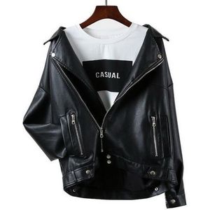 Lomaiyi Vrouwen Moto Biker Rits Jas Vrouwen Asymmetrische Zip Lederen Jassen Lente/Herfst Jas Meisjes Pu Leren Jas BW063