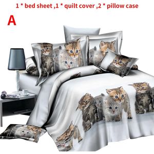 7 type 200*230 Dekbedovertrek set thicken bed cover lakens gewatteerde sprei laken 3D Animal prints freeship Dekbedovertrek