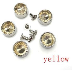 5 Stks/partij Legering Strass Studs Ronde Decoratieve Klinknagels Diy Leather Craft Bag Belt Kleding Schoeisel Accessoires