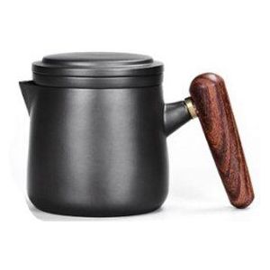 Paarse Klei Reizen Thee Set Houten Handvat Draagbare Theekopje Theepot Voor Thee Cultuur Meeting Voor Office Home Hotel Met tas