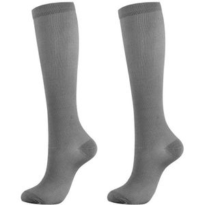 Spatader Lange Sokken Been Relief Pijn Knie Sokken Druk Compressie Kousen Unisex Effen Kleur Dij Hoge Sokken Nylon
