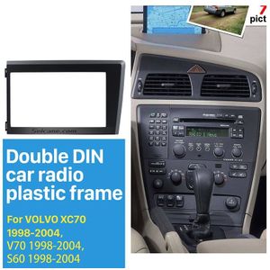 Seicane 2Din Autoradio Fascia voor 1998 1999 2000 2001 2002-2004 Volvo XC70 V70 S60 Stereo Plaat Trim kit Frame Panel Dash CD