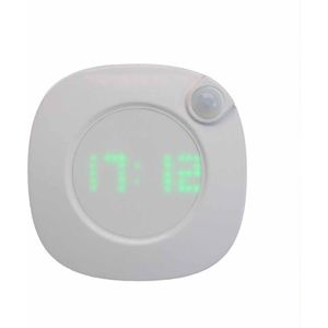 Smart Sensor Wandklok Met Led Verlichting Aaa Batterij Aangedreven Nacht Home Horloge Klok Led Voor Slaapkamer Wc Keuken