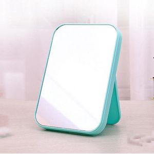 1Pc Thuis Desktop Wc Make-Up Spiegel Draagbare Vouwen Spiegel Minimalistische Rechthoek Make-Up Spiegel 5 Kleuren