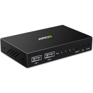 Muis Synchroniser Controller Met Een-Knop Vier-Poort Usb Toetsenbord Kvm Switch Splitter Computer Synchro Usb Synchro