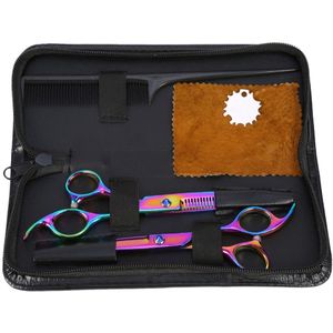 Pro Kapper Kappers Schaar Dunner Styling Tools Haar Snijden & Nagelschaar Scharen Hairdressing Set + Kam + Case