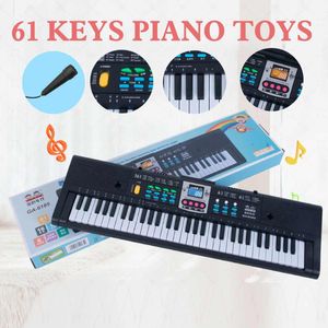 61 Toetsen Digitale Muziek Elektronische Toetsenbord Toetsenbord Elektrische Piano Kids Muziekinstrument Us/Eu/Usb Plug + Microfoon