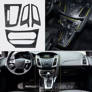 Beler Auto Interieur Center Console Koolstofvezel Molding Sticker Sticker Voor Ford Focus 3 MK3 Op Automatische