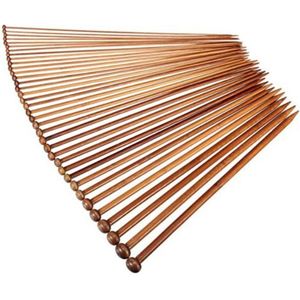 Verkoolde Trui Sjaal Geweven Real Bamboe Trui Naalden Lengte 25Cm Bamboe Wol Breien Naalden 18 Pairs