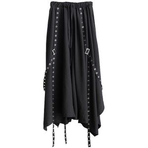 Mannen Harembroek Mode Vintage Gothic Goth Broek Elastische Taille Joggers Casual Loose Kruis Onderkant Rok Broek Plus Size