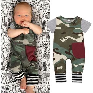 Camouflage Pasgeboren Baby Jongen Meisje Romper Jumpsuit Zomer Kleding Outfits Sunsuit