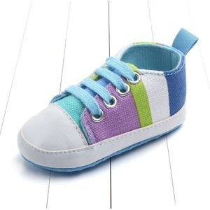 Baby Schoenen Comfortabele Canvas Pasgeboren Peuter Schoenen Regenboog Strepen Baby Jongens Meisjes Eerste Wandelaars Anti-Slip Baby Schoenen