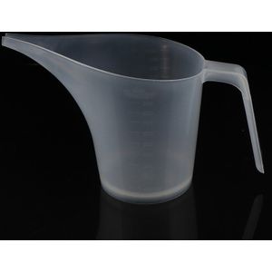 Tip Mond Plastic Maatbeker Cup Afgestudeerd Oppervlak Koken Keuken Bakkerij Tool Levert Vloeibare Maatregel Kruik 1Pcs