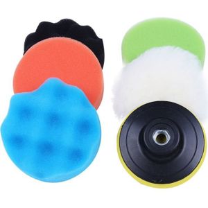 6Pcs 3Inch Spons Polijsten Waxen Buffing Pads Kit Voor Auto Polijstmachine