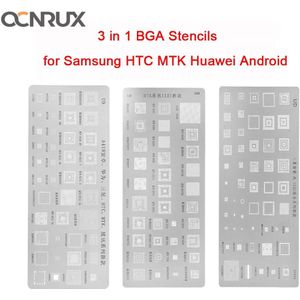 3 Stks/set Universele Bga Reballing Stencils Voor Mtk Samsung Htc Huawei Android Mobiele Telefoon Direct Verwarming