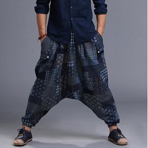 Hip Hop Aladdin Hmong Baggy Katoen Linnen Harembroek Mannen Vrouwen Plus Size Wijde Pijpen Broek Boho Casual broek Cross-broek