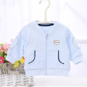 Baby jas baby kleding vest jas baby kleding kinderen kleding gewatteerd katoen warm baby boy kleding licht blauwe kleur
