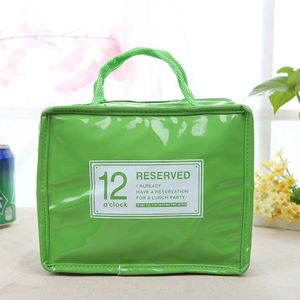 Mode Draagbare Geïsoleerde PU Zak Thermische Voedsel Picknick Lunch Fles Zakken Vrouwen Kids Mannen Cooler Tote Lunchbox Geïsoleerde tas