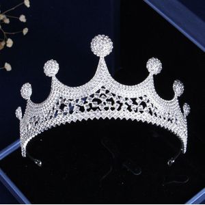Luxe Sparkling Crystal Water Sieraden Set Strass Tiara Kroon Ketting Oorbellen Bruiloft Afrikaanse Kralen Sieraden Sets