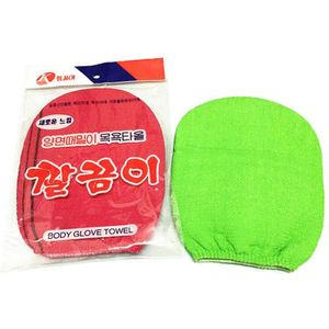 1Pcs Bad Scrub Handschoen Exfoliërende Body Facial Massage Handschoen Peeling Handschoen Willekeurige Kleur Bad Douche Wash