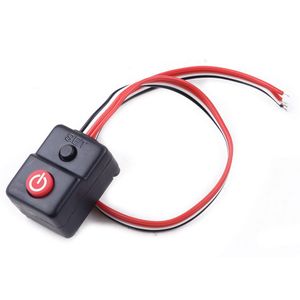 Dwcx Waterdichte Elektronische Auto Switch Knop Connector Plastic Zwart Fit Voor Rc Esc MAX8 XR8