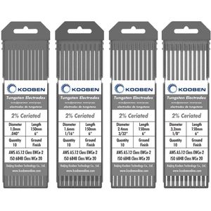 WC20 Tungsten Elektroden 1.0 1.6 2.4 3.2 Mm Grey Tig Lassen Wolfraam Elektroden