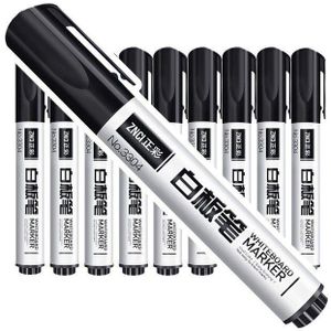 10 stks/set whiteboard marker white board marker zwarte droge wissen gum markers pen pennen glad schrijven blauw zwart en rood