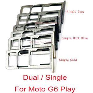 10 Pcs Single Dual Sim-kaart Lade Houder Reader Adapters Voor Motorola Moto G6 Play Micro Sim Sd Card Slot lade Reader Onderdeel