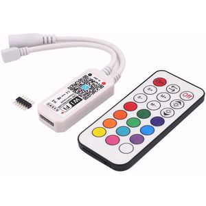 1 Set DC9-28V Intelligente Draadloze Mini RGBWW (RGB + CCT) WIFI Bluetooth Controller Met 21Key RF Afstandsbediening voor LED Strip
