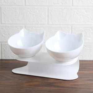 Kat Bowls Antislip Dubbele Pet Bowls Met Verhoogde Stand Huisdier Voedsel En Water Kommen Voor Katten Honden Feeders puppy Feeder Kom Leveringen