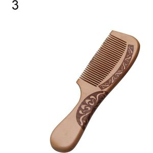 Mode Anti-Statische Zak Houten Kam Gegraveerd Perzik Hout Gezonde Massage Anti-Statische Kam Hair Care Tool