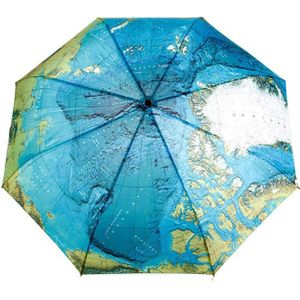 Yada Creatieve Wereldkaart Automatische Paraplu Voor Vrouwen Uv Opvouwbare Blauwe Oceaan Land Paraplu Regendicht Regen Zon Auto Paraplu YD201
