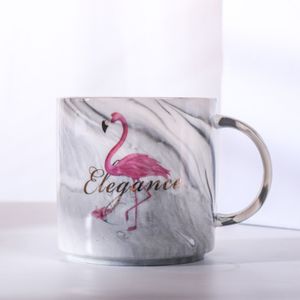 Marmer Cup Flamingo Keramische Cup Praktisch Kantoor Cartoon Creatieve Mok