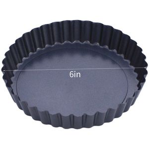 Non-stick Tart Quiche Flan Pan Mallen Pie Pizza Taart Ronde Mould Verwijderbare Losse Bodem Gecanneleerd Zware Pie pan Bakvormen