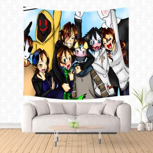 Creepypasta Familie Wandtapijten Muur Opknoping Wandtapijten Slaapkamer Decor Camping Tent Reizen Strand Picknick Mat Kleedje